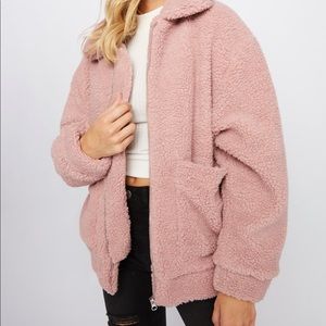 Urban Planet pink teddy jacket NEW